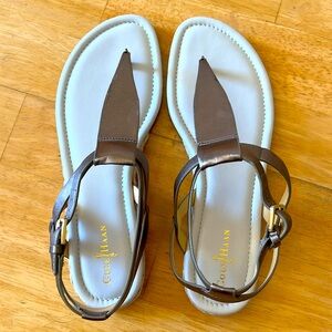 Cole Haan Grove Sandal, Size 7.5, Gunsmoke Metal